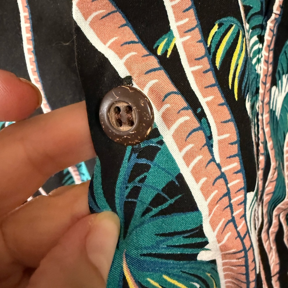 Vintage Pineapple Juice Tropical Print Men's Shirt - Picture 7 of 9